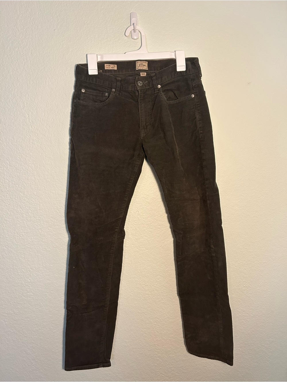 J. Crew 484 Slim Fit Pants Gray Corduroy Men's W29